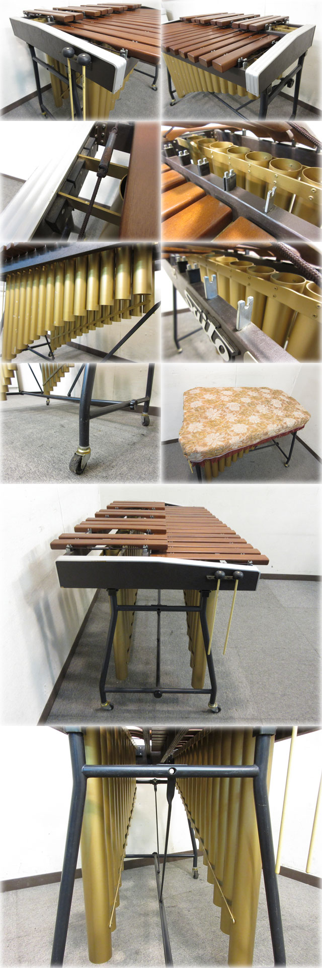 中古】斉藤楽器製作所 マリンバ(立奏木琴) No.55 2オクターブ 25