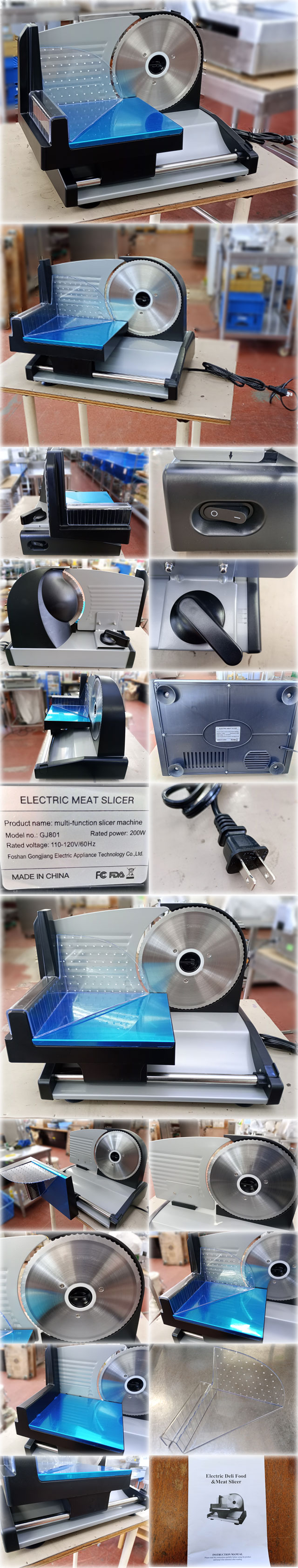 【未使用品】電動デリフード＆ミートスライサー GJ801 400×260×290mm 説明書付き【長野発】
