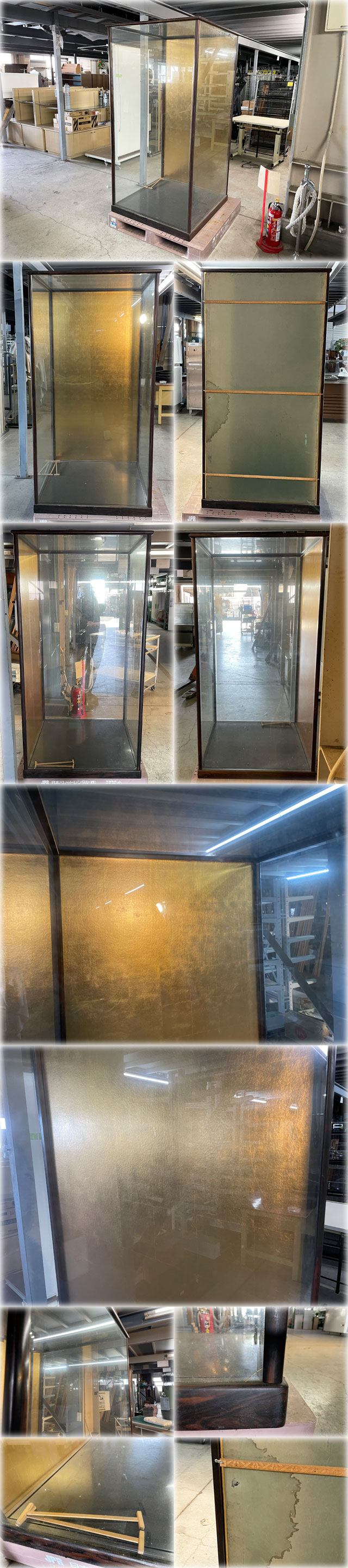 大型ガラスケース 960x960x1880mm 展示用 ディスプレイケース マネキン/大壷/甲冑/鎧などに【長野発】店頭引渡し★ヤフオク限定激安出品★