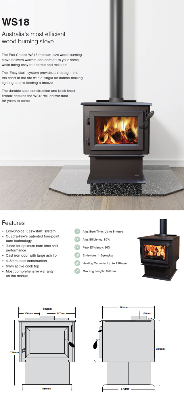 未使用品】ヒートレーター薪ストーブEco-Choice WS18(ECO-ADV-WS18) 煙突付Heatilator 【長野発】｜代購幫